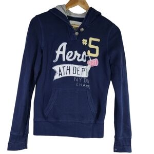 Aeropostale Navy athletic‎ department hooded pullover Medium